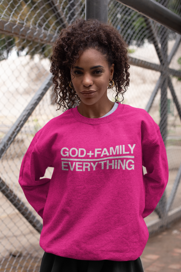 God + Family Over Everything - Go Pink for Breast Cancer - Image 3